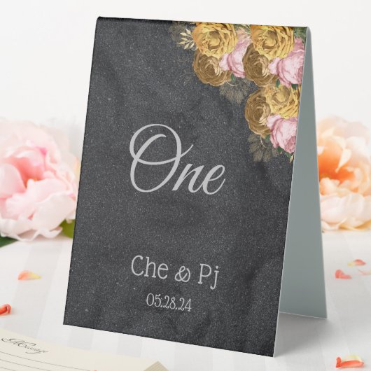 Plaque De Table Mariage élégant noir customisé (In SItu (Mariage))