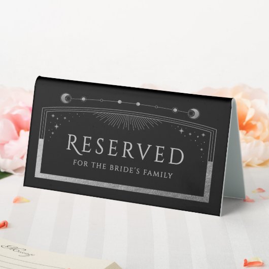 Plaque De Table Mariage en argent noir céleste réservé (In SItu (Mariage))