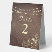 Plaque De Table Mariage en bois rustique (Verso)