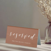Plaque De Table Mariage en terre cuite moderne Réservé