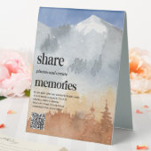 Plaque De Table Mariage extérieur QR Code photo Photos Livre d'or (In SItu (Mariage))