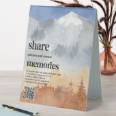 Plaque De Table Mariage extérieur QR Code photo Photos Livre d'or (En SItu (Tableau))