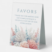 Plaque De Table Mariage Favor Signal-Pastel Coral Reef (Verso)