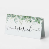 Plaque De Table Mariage Feuille de l'Eucalyptus (Verso)