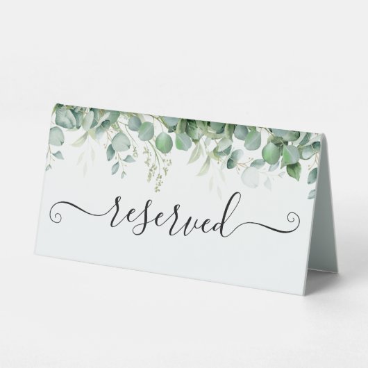 Plaque De Table Mariage Feuille de l'Eucalyptus (Verso)