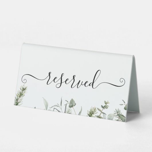 Plaque De Table Mariage Feuille de l'Eucalyptus (Verso)