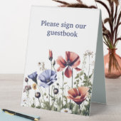 Plaque De Table Mariage Fleur sauvage aquarelle (En SItu (Tableau))