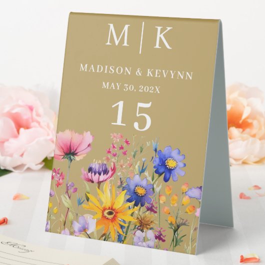 Plaque De Table Mariage Fleur sauvage Elegant Boho (In SItu (Mariage))