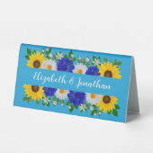Plaque De Table Mariage Floral bleu ciel d'été (Recto)