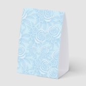 Plaque De Table Mariage Floral Bleu Romantique (Verso)