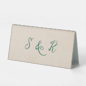 Plaque De Table Mariage floral de Sage de Blush Numéro de table (Verso)
