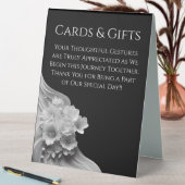 Plaque De Table Mariage Floral Moderne Noir et Blanc (En SItu (Tableau))