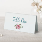 Plaque De Table Mariage floral rose vif Numéro de table (En SItu (Tableau))