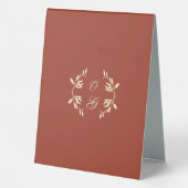 Plaque De Table Mariage floral rustique intemporel (Verso)