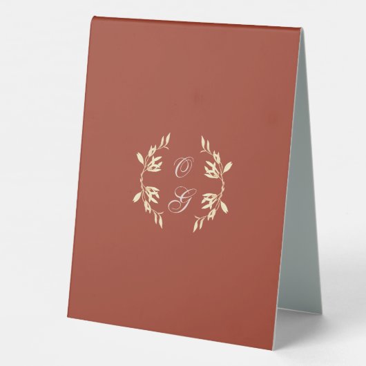 Plaque De Table Mariage floral rustique intemporel (Verso)