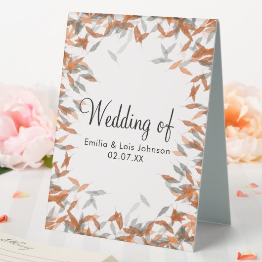 Plaque De Table Mariage flottant de Pampas à feuilles molles rusti (In SItu (Mariage))