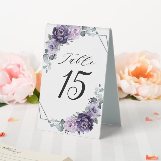 Plaque De Table Mariage géométrique de prune violette Plum Numéro  (In SItu (Mariage))