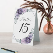 Plaque De Table Mariage géométrique de prune violette Plum Numéro  (En SItu (Tableau))