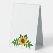 Plaque De Table Mariage géométrique tournesol (Verso)