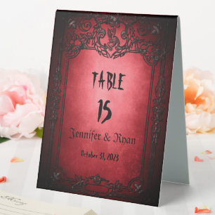 Plaque De Table Mariage gothique élégant
