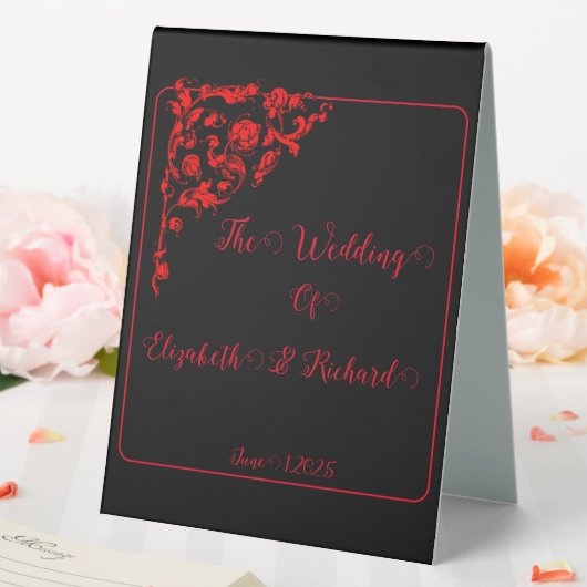 Plaque De Table Mariage gothique foncé (In SItu (Mariage))