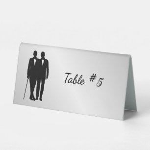 Plaque De Table Mariage gris argenté avec des noms et des dates