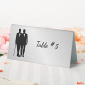 Plaque De Table Mariage gris argenté avec des noms et des dates (In SItu (Mariage))