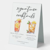 Plaque De Table Mariage Groom Beach Mariage Signature Cocktails Me (Recto)