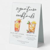 Plaque De Table Mariage Groom Beach Mariage Signature Cocktails Me (Verso)