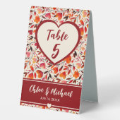 Plaque De Table Mariage Heart Blooms (Verso)