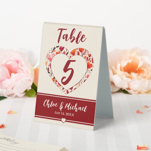 Plaque De Table Mariage Heart Blooms (In SItu (Mariage))