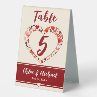 Plaque De Table Mariage Heart Blooms