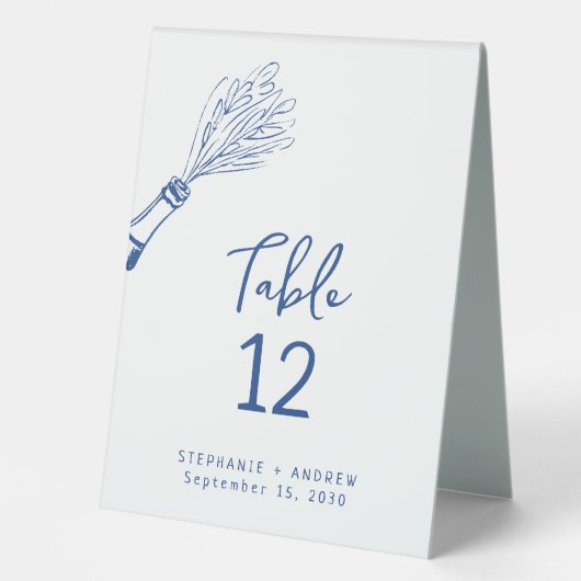 Plaque De Table Mariage illustré (Recto)