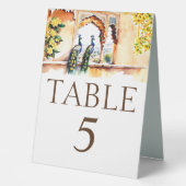 Plaque De Table Mariage indien paon palais Jaipur numéros de table (Recto)