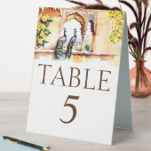 Plaque De Table Mariage indien paon palais Jaipur numéros de table (En SItu (Tableau))