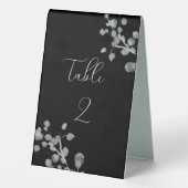 Plaque De Table Mariage laqué noir (Verso)