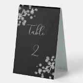 Plaque De Table Mariage laqué noir (Recto)