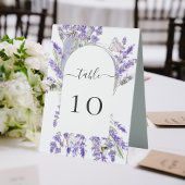 Plaque De Table Mariage lavande floraux violet numéro de table