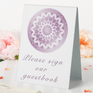 Plaque De Table Mariage Mandala à Dentelle Rose