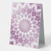 Plaque De Table Mariage Mandala à Dentelle Rose (Verso)