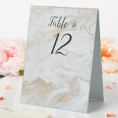 Plaque De Table Mariage marbré d'or et blanc (In SItu (Mariage))