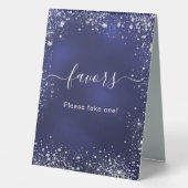 Plaque De Table Mariage marine bleu argent faveurs (Recto)