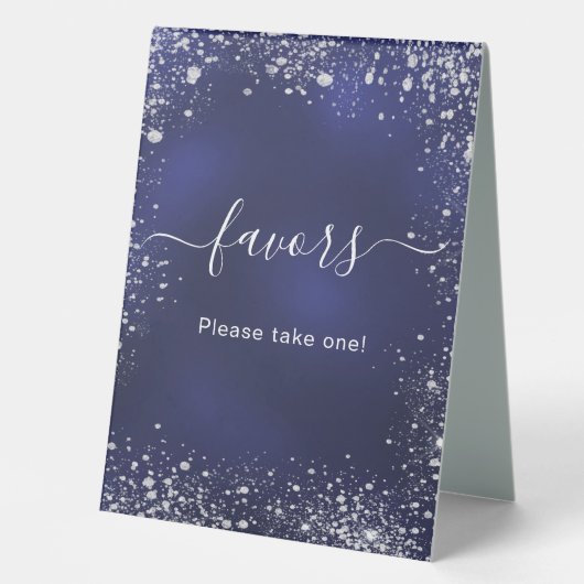 Plaque De Table Mariage marine bleu argent faveurs (Recto)