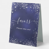Plaque De Table Mariage marine bleu argent faveurs (Verso)