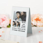 Plaque De Table Mariage Merci personnalisé 3 Photo Collage (In SItu (Mariage))