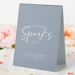 Plaque De Table Mariage minimaliste Dusty Blue