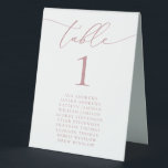 Plaque De Table Mariage minimaliste Dusty Rose Numéro de table<br><div class="desc">Belle,  élégante,  moderne et minimaliste,  carte numéro de table. Entièrement personnalisable. **VEUILLEZ NOTER : Pour commander,  il vous suffit d'ajuster votre numéro de table et d'ajouter chaque numéro à votre panier séparément. Vérifiez ensuite une fois que vous avez terminé.</div>