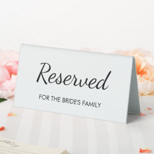 Plaque De Table Mariage minimaliste élégant moderne Réservé