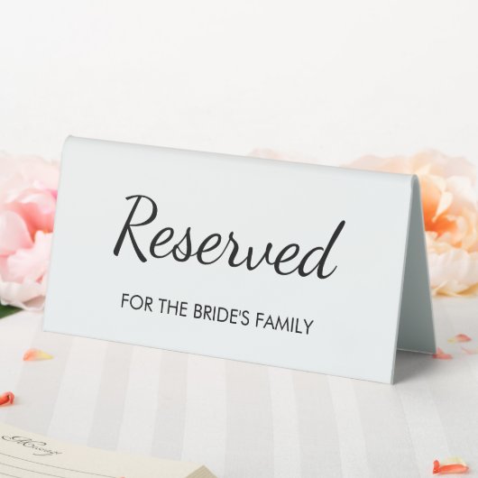 Plaque De Table Mariage minimaliste élégant moderne Réservé (In SItu (Mariage))