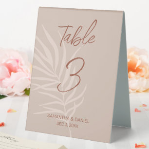 Plaque De Table Mariage minimaliste en terre cuite Boho